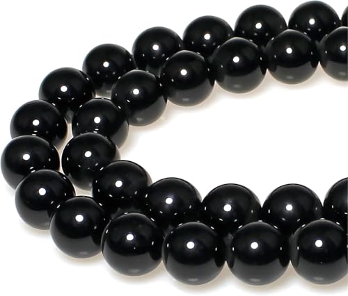 Natursteinperle, schwarzer Onyx, lose Perlen für Schmuckherstellung, Armband, Halskette, 18 mm von ADSUBHSJFAKK