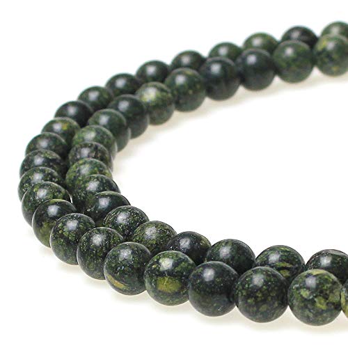 Natursteinperlen, grüne Spitze, Jade, runde lose Perlen für Schmuckherstellung, DIY, Armband, Halskette (4 mm) von ADSUBHSJFAKK