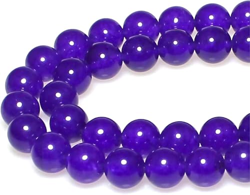 Natursteinperlen, violette Jade, runde lose Perlen für Schmuckherstellung, DIY, Armband, Halskette (10 mm) von ADSUBHSJFAKK