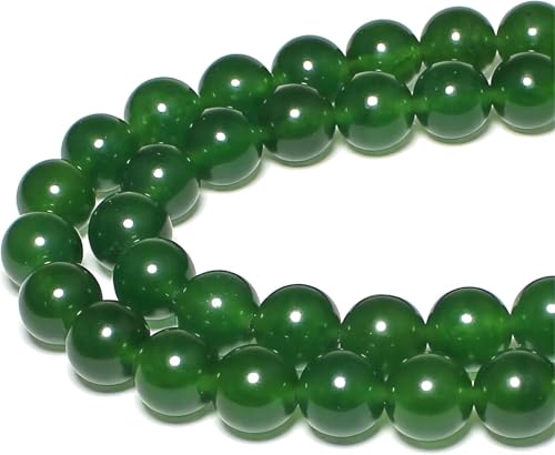 Steinperlen, 6 mm, 60 Stück, rund, schwarzgrün, Jade, lose Edelstein-Perlen für Schmuckherstellung, Armband, Halskette, Ohrringe, Anhänger von ADSUBHSJFAKK