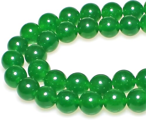 Steinperlen, grüne Jade, rund, lose Perlen für Schmuckherstellung, DIY, Armband, Halskette (8 mm) von ADSUBHSJFAKK