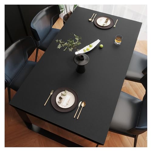 Schutzmatte aus Kunstleder, schmutzabweisend, aus Leder, wasserdicht, rutschfest, große Größe, Esstisch, Tischdecke für Couchtisch, leicht zu reinigen (70 x 120 cm, schwarz Schutzmatte aus Kunstleder, schmutzabweisend, aus Leder, wasserdicht, rutschfest, große Größe, Esstisch, Tischdecke für Couchtisch, leicht zu reinigen (70 x 120 cm, schwarz von ADTEMP