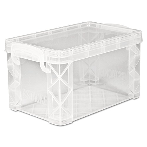 ADVANTUS Super Stacker Aufbewahrungsboxen, für 400 Karten, 7,6 x 12,7 cm, Kunststoff, transparent von Advantus