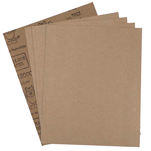 ADVcer 22.9x27.9 cm 5 Blatt Schleifpapier, nass oder trocken, 12000 hohe Körnung, extra feines Sandpapier, Siliziumkarbid, Holzbearbeitung, Metall-Möbel-Polieren. von ADVcer