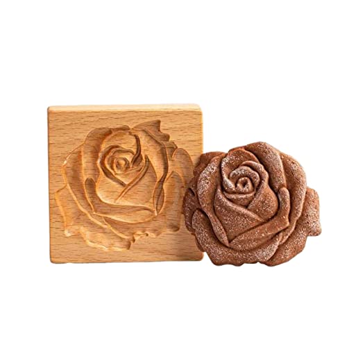 Keksform und Keksstempel aus Holz, 3D-Prägewerkzeug zum Backen von Keksen, personalisiertes, handgepresstes Design, Kekspressen, Stempel, Holzform für Weihnachten, Halloween und Thanksgiving Backen von AEGYPIUS