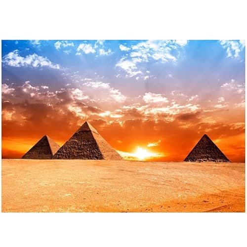 5D Diamond Painting Set Ägyptische Pyramiden DIY Diamant Painting Bilder Zubehör für Erwachsene Kinder Anfänger Wand Dekorationen Wohnzimmer Schlafzimmer Büro Bar, 40x60cm/16x24inch von AENL