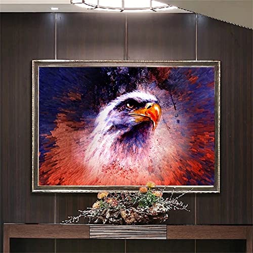 5D Diamond Painting Set Adler DIY Diamant Painting Bilder Zubehör für Erwachsene Kinder Anfänger Wand Dekorationen Wohnzimmer Schlafzimmer Büro Bar, 30x40cm/12x16inch von AENL