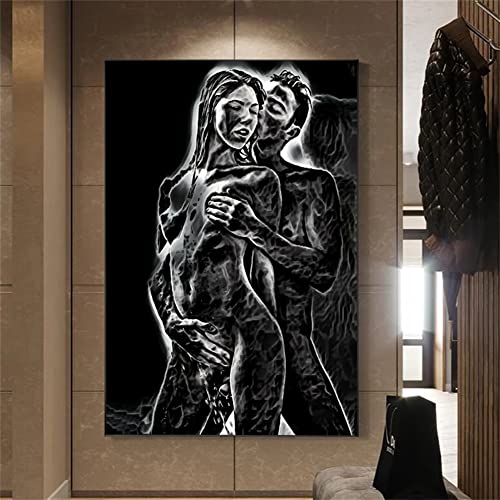 DIY 5D Diamant Malerei Kit Abstraktes sexy nacktes Paar Diamond Painting Full Groß Kristall Strass Stickerei Kreuzstich Arts Craft Gemälde Malen nach Zahlen für Wanddekoration 60x90cm/24x36inch von AENL