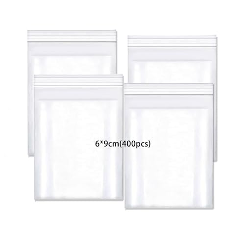 400 Stück Druckverschlussbeutel Klein 6x9cm Wiederverschließbare Beutel Plastikbeutel Zipper Beutel Klein Tüten Geeignet für das Verpacken von Kleinen Snacks, Samen, Schmuck, etc. von AENZA