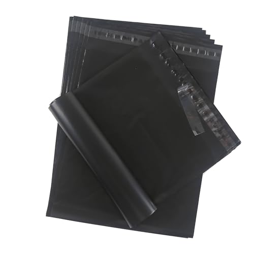 Schwarz 30 * 42CM Versandtaschen Plastik,Versandtaschen Warensendung Versandbeutel Blickdicht Selbstklebend Versandtüten für Kleidung Logistikverpackungen Transport Verpackungskarton 30Stück von AENZA