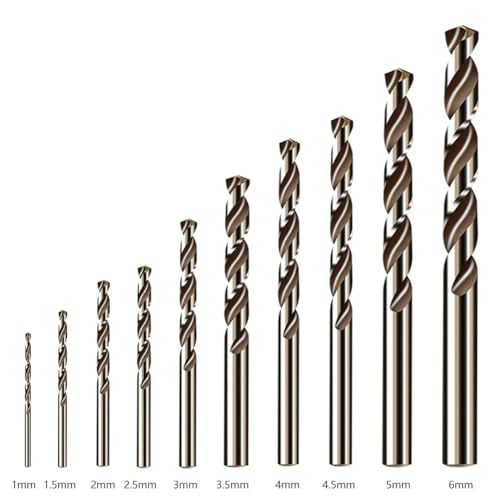 10 Stücke HSS M35 Kobalt Bohrer Multifunktions Metall Spiralbohrer Rundschaft 1 1,5 2 2,5 3 3,5 4 4,5 5 6 mm Lochschneider Werkzeugteil von AEPBTMQ