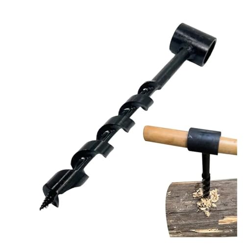 Bushcraft Hand Drill Carbon Steel Manual Auger Drill Portable Manual Survival Drill Bit Self-Tapping Survival Wood Punch Tool(10 x 230mm) von AEPBTMQ