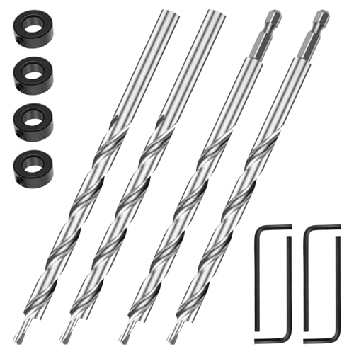 Holzbearbeitungs-Spiralbohrer-Set, vier Schlitze, vier Klingen, Holzbearbeitungs-Stützbohrer, Schneckenbohrer, 10–25 mm Reibbohrer(4PCS Type3) von AEPBTMQ