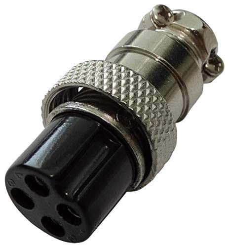 AERZETIX - C43827 - Stecker Micro GX16-4p - gerader weiblich Stecker 4 poliger - Lötmittel - für Kabel von AERZETIX