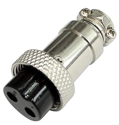 AERZETIX - C43845 - Stecker Micro GX16-2p - gerader weiblich Stecker 2 poliger - Lötmittel - für Kabel von AERZETIX