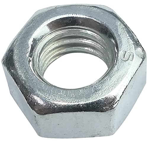 AERZETIX - C45712 - Satz von 100 Sechskantmuttern 6 seiten - metallteile spannen montage - aus verzinktem stahl 8.8 - gewinde M6 metrisch weiblich - heimwerker - DIN 934 - farbe silber von AERZETIX