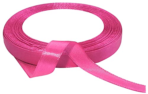 AERZETIX - C50180 - Satinband dekorativ glänzend fein - 10mm x 22 meter - himbeerrosa - kreative projekte nähkunst geschenkverpackung zur geburtstagsfeier von AERZETIX