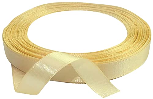 AERZETIX - C50188 - Satinband dekorativ glänzend fein - 10mm x 22 meter - frische butter - kreative projekte nähkunst geschenkverpackung zur geburtstagsfeier von AERZETIX