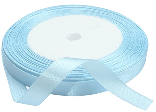 AERZETIX - C50226 - Satinband dekorativ glänzend fein - 10mm x 22 meter - himmelblau - kreative projekte nähkunst geschenkverpackung zur geburtstagsfeier von AERZETIX