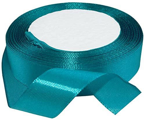 AERZETIX - C50382 - Satinband dekorativ glänzend fein - 20mm x 22 meter - türkis - kreative projekte nähkunst geschenkverpackung zur geburtstagsfeier von AERZETIX