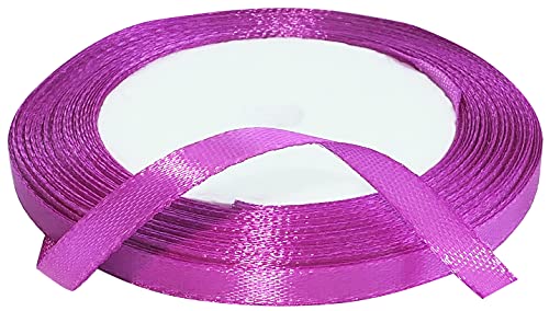 AERZETIX - C50449 - Satinband dekorativ glänzendes - 6mm x 22 meter - orchidee rosa - kreative projekte nähkunst geschenkverpackung zur geburtstagsfeier von AERZETIX