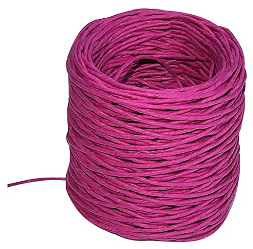 AERZETIX - C51587 - Kordel aus papierschnur - Rolle garn bündeln dekorativ - Ø1.5mm x 22 Meter - magenta - kreative projekte strickkunst Geschenkverpackung für partys von AERZETIX