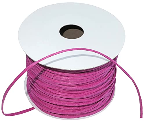 AERZETIX - C51685 - Kordel aus papierschnur verstärkt verdrehte - rolle dekorative verstärktes drahtbündel - Ø2mmx50 meter - farbe magenta - kreative projekte strickkunst geschenkverpackung für partys von AERZETIX