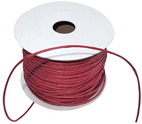 AERZETIX - C51688 - Kordel aus papierschnur verstärkt verdrehte - Rolle dekorative verstärktes drahtbündel - Ø2mm x 50 Meter - Farbe rot - kreative projekte strickkunst Geschenkverpackung für Partys von AERZETIX