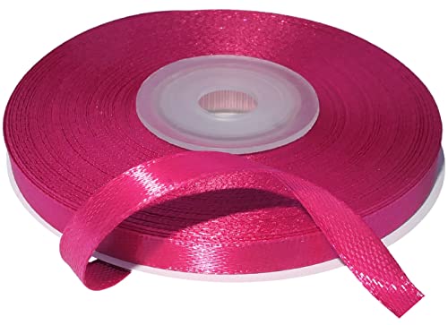 AERZETIX - C55611 - Rolle satinband 6mmx25m - farbe magenta - verpackungsband für geschenke für dekoration zeremonie hochzeit geburtstag party - aus polyester von AERZETIX