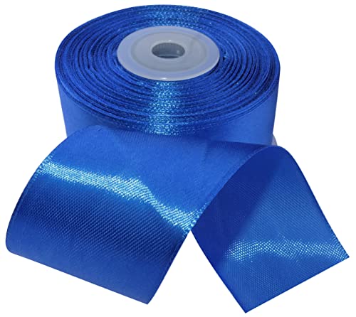 AERZETIX - C55637 - Rolle satinband 38mmx25m - farbe blau - verpackungsband für geschenke für dekoration zeremonie hochzeit geburtstag party - aus polyester von AERZETIX