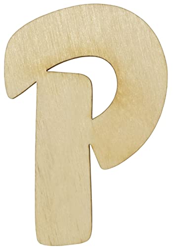 AERZETIX - C59272 - Buchstabe P des alphabets dekorativ 28x20x3mm in naturholz - für kreatives Hobby, Dekoration, Zeremonie, Geburtstag, Party - Farbe: Natur von AERZETIX