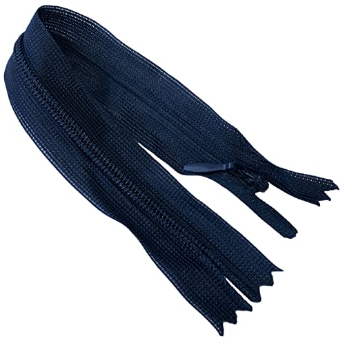 AERZETIX - C60378 - Satz mit 10 Reißverschlüssen unsichtbar 18cm nicht trennbar - reißverschluß mit gestell - farbe dunkelblau - lederwaren jeans hosen kleid rock schieber kleidungsstück nähen von AERZETIX