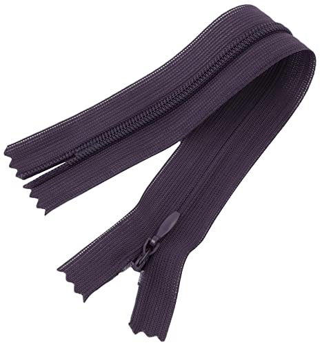 AERZETIX - C60552 - Satz mit 10 Reißverschlüssen unsichtbar 20cm nicht trennbar - reißverschluß mit gestell - farbe aubergine violett - lederwaren hosen kleid rock schieber kleidungsstück nähen von AERZETIX