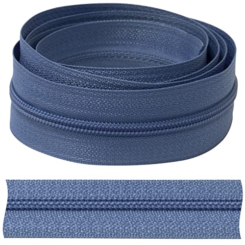 AERZETIX - C62635-1m Reißverschluss/spirale Nr. 5 ohne Schieber - Farbe: Französisch Blau - Nylon - schutzhülle für kleidungskissen Rock Kleid Lederwaren Jeans Dekoration von AERZETIX