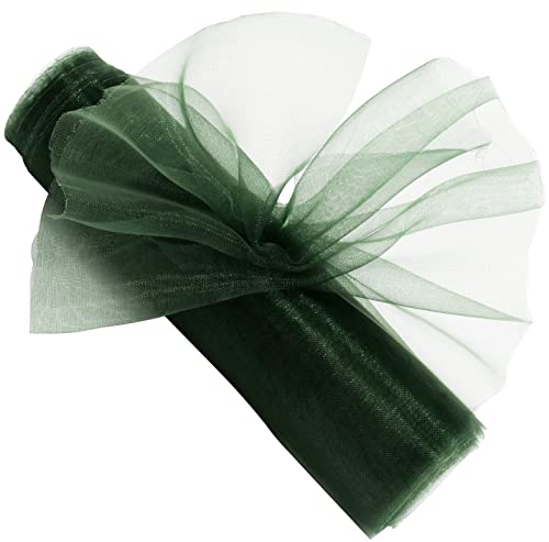 AERZETIX - C64705 - Band in organza organdi 16 cm x 9 meter dekoration - schleier kreative projekte nähen kurzwaren kunst geschenkverpackung party geburtstag hochzeit - smaragdgrüne farbe von AERZETIX