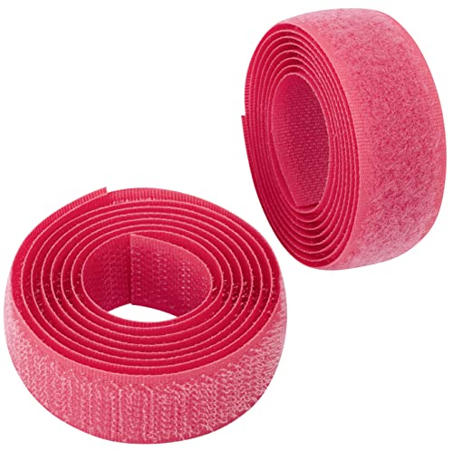 AERZETIX - C65908 - Klettband/-rolle 20 mm 1 meter - organizer/kabelbinder - band für kleidersäcke - aus polyamid und polyester - farbe: hellmagenta von AERZETIX