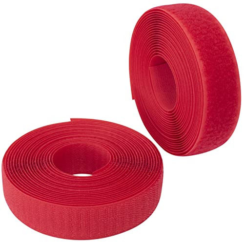 AERZETIX - C65960 - Klettband/-rolle 30 mm 5 meter - organizer/kabelbinder - band für kleidersäcke - aus polyamid und polyester - farbe: Himbeerrot von AERZETIX