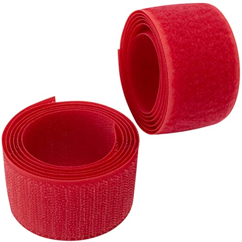 AERZETIX - C65979 - Klettband/-rolle 40 mm 1 meter - organizer/kabelbinder - band für kleidersäcke - aus polyamid und polyester - farbe: himbeerrot von AERZETIX