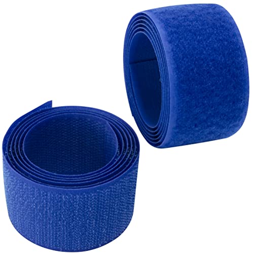 AERZETIX - C65980 - Klettband/-rolle 40 mm 1 meter - organizer/kabelbinder - band für kleidersäcke - aus polyamid und polyester - farbe: royalblau von AERZETIX