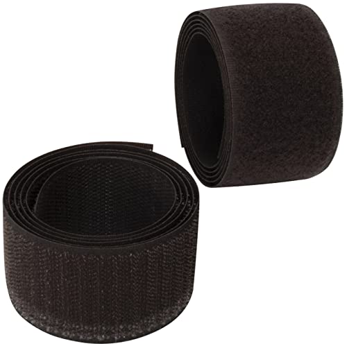 AERZETIX - C65986 - Klettband/-rolle 40 mm 1 meter - organizer/kabelbinder - band für kleidersäcke - aus polyamid und polyester - farbe: dunkelbraun von AERZETIX