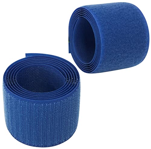 AERZETIX - C66003 - Klettband/-rolle 50 mm 1 meter - organizer/kabelbinder - band für kleidersäcke - aus polyamid und polyester - farbe: royalblau von AERZETIX