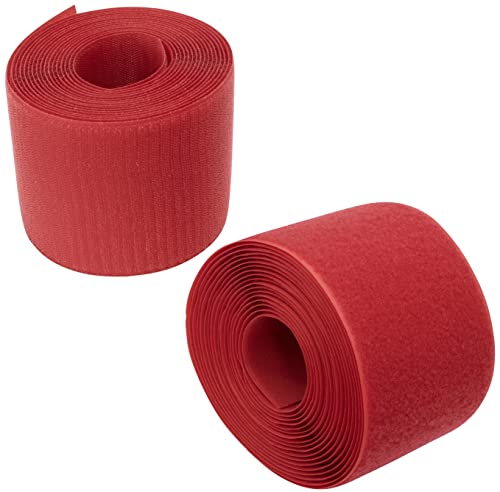 AERZETIX - C66016 - Klettband/-rolle 100 mm 5 meter - organizer/kabelbinder - band für kleidersäcke - aus polyamid und polyester - farbe: himbeerrot von AERZETIX