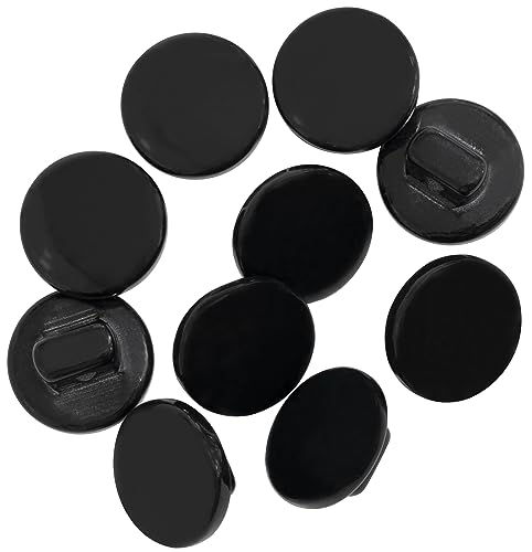 AERZETIX – C67956 – Set mit 10 Nähknöpfen mit schaft Ø11,5 x 6,5 mm 18L L18 – schwarze farbe – Öffnung 2 mm – aus kunststoff -kurzwaren kleidung nähen konfekt stoff nadel von AERZETIX