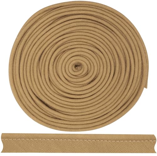 AERZETIX - C72050 - Paspel Schrägband Zierband 4,5 Meter x 10 mm - aus 50% Polyester und 50% Baumwolle - Farbe Dunkelbeige - passepartout borten Kleidung Kissen Quilt Paspeln zum nähen von AERZETIX