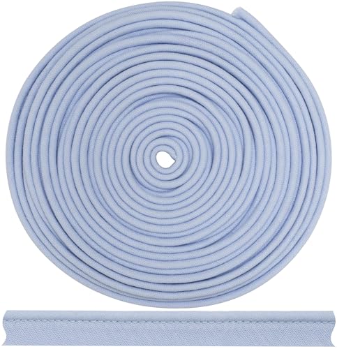 AERZETIX - C72054 - Paspel Schrägband Zierband 4,5 meter x 10 mm - aus 50% polyester und 50% baumwolle - farbe hellblau - passepartout borten kleidung kissen quilt paspeln zum nähen von AERZETIX