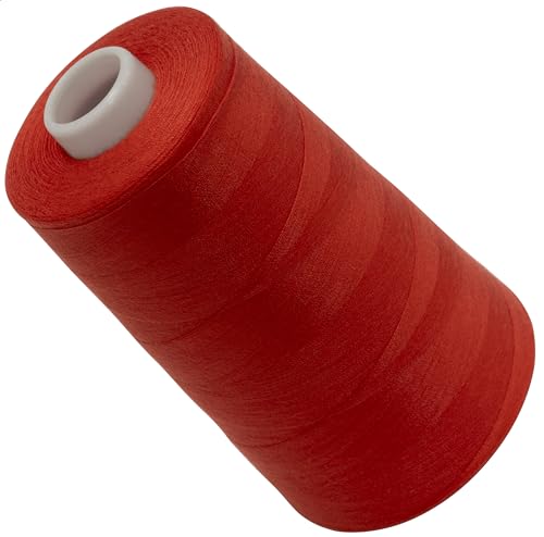 AERZETIX - C72383 - Nähgarnkonus 120 (40/2) 4000 m - aus polyester - konfektion, kurzwaren, garn, kordel, schnur, nähen, kleidung, faden - farbe rot - Feuer von AERZETIX