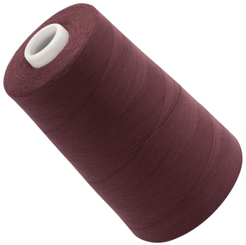 AERZETIX - C72468 - Nähgarnkonus 120 (40/2) 4000 m - aus polyester - konfektion, kurzwaren, garn, kordel, schnur, nähen, kleidung, faden - farbe rot - mahagoni von AERZETIX