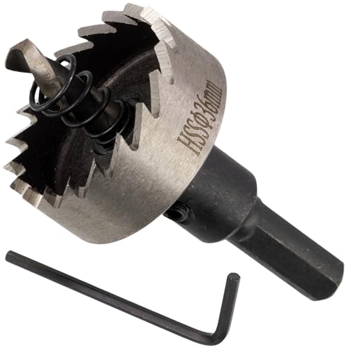 AERZETIX - C73290 - Blech-Lochsäge Ø36 mm mit HSS-führungsbohrer + sechskantschlüssel - lochsäge für backenfutter - aus stahl AERZETIX - C73290 - Blech-Lochsäge Ø36 mm mit HSS-führungsbohrer + sechskantschlüssel - lochsäge für backenfutter - aus stahl von AERZETIX