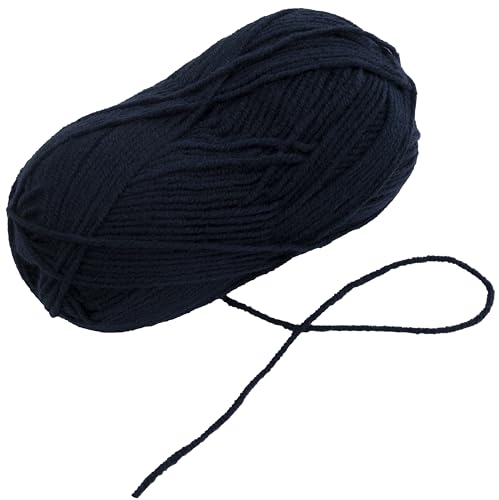 AERZETIX - C74501-100 g Knäuel Strickgarn - dunkelblau - aus 75% Acryl und 25% Wolle - häkelnadeln, nadeln, konfektion, kurzwaren, kardieren, bekleidung, halstuch, garn von AERZETIX