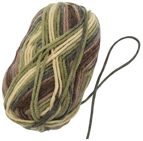 AERZETIX - C76375 - Knäuel strickgarn 100 g - farbe hellbraun braun grün beige - aus 75% acryl 25% wolle - stränge haken nadeln kurzwaren kleidung von AERZETIX